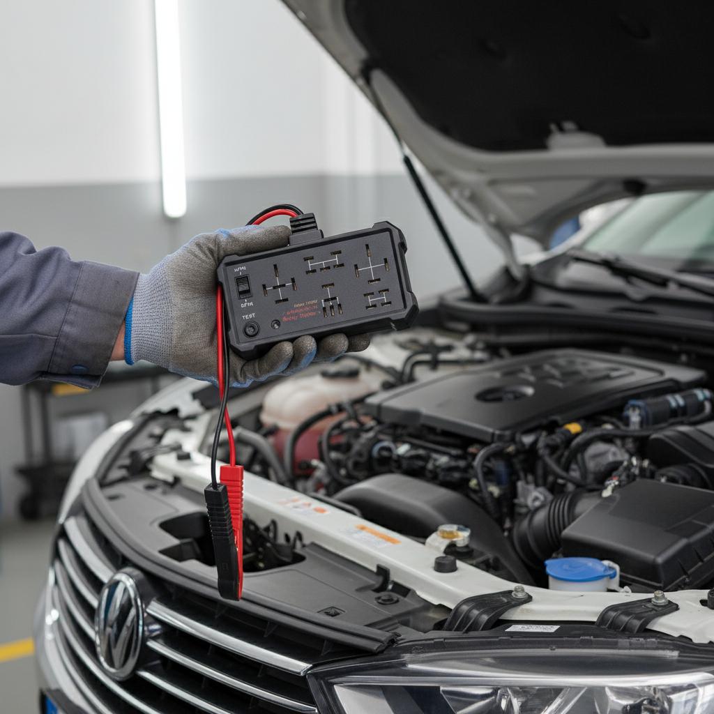 Universal 12V/24V Motorcycle Relay Tester - Professional Bike Circuit & Starter Diagnostic Tool