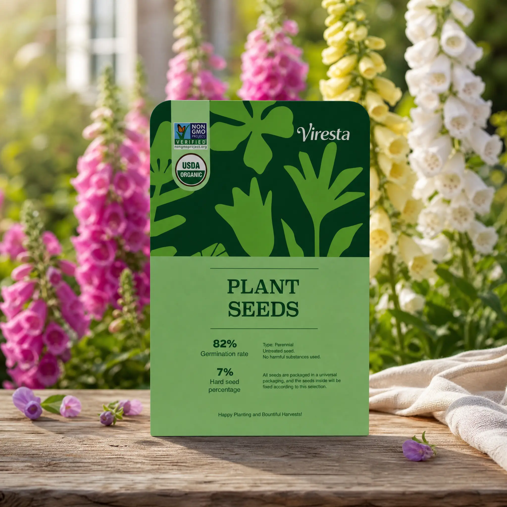 Foxglove Seeds Mix Excelsior 2026 Spring for Planting Flower Seeds – Mixed Colors Wildflowers Bulk, Perennial Flower Seeds Packets, Cottage Garden