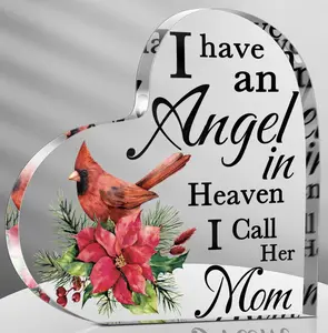 Red Memorial Cardinal Gift Sympathy Bereavement Gift in Heaven Christmas Cardinal Memorial Gifts for Loss of Mom/Dad in Memory of Gift Christmas in Heaven Remembrance Gifts (Mom,4 Inch)