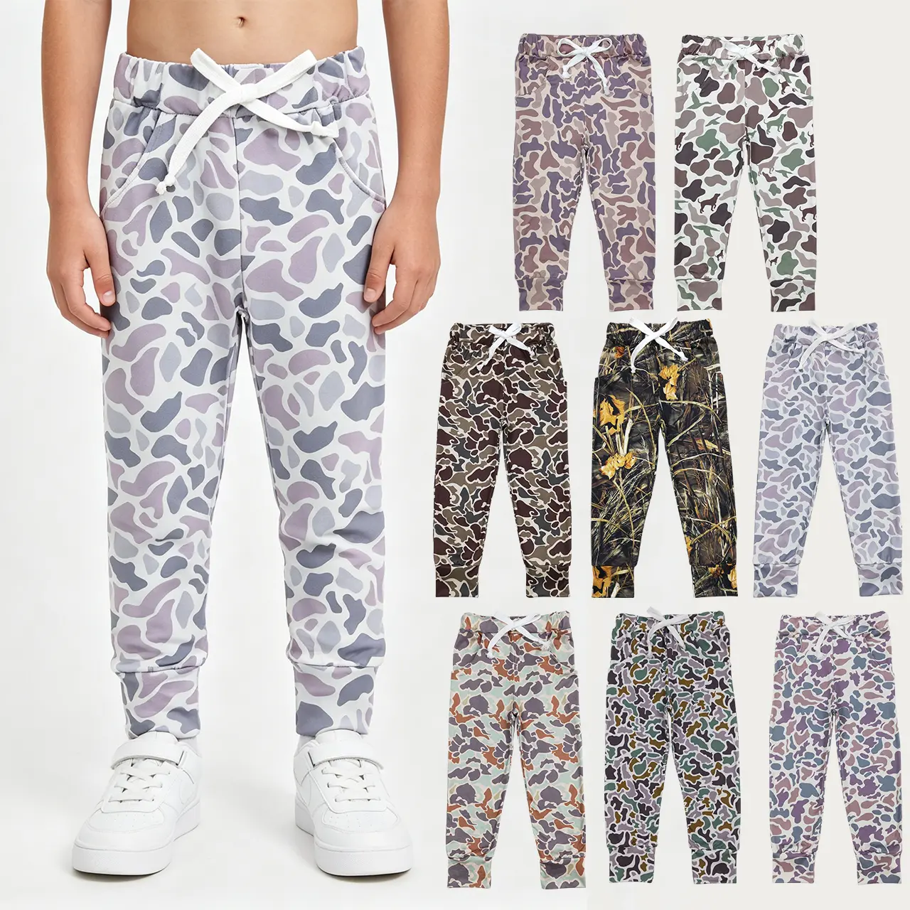 Boys' Winter Camo Pocket Pants with Fun Design, Hunting Clothing for Kids, Camo Pocket Fun