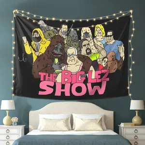 The Big Lez Show Fun Tapestry - Lightweight, Durable Polyester Wall Hanging with Cartoon Characters, Ideal for Living Room, Bedroom, Office Decor and Teen Room Art, Perfect Holiday Gift 60X40
