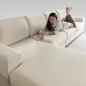1pc Universal Elastic Sofa Seat Cover, Modern Anti-Slip Design, Reusable Living Room Couch Protector for L-Shaped and 1-4 Seater Sofas, Elastic Sofa Slipcover