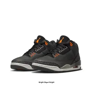 Black-Grey Suede Mid-Top Sneakers with Orange Accents and Elephant Print