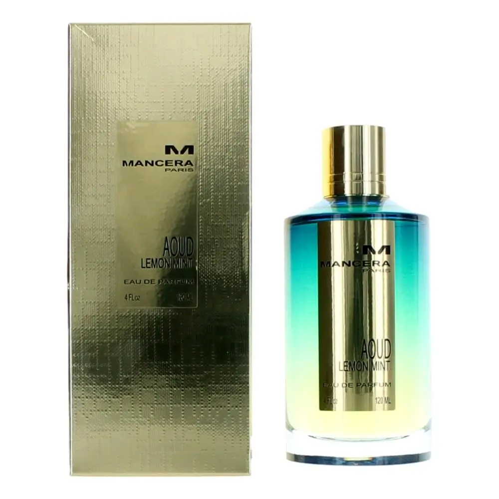 Mancera Aoud Lemon Mint Refined 4oz Eau De Parfum Spray - Unisex Fragrances for Adults with Minty Fresh Scent