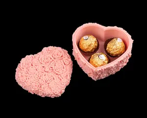 Rose Heart Stash Container | Love Stash Collection | Floral 3D Printed Heart Box