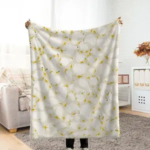 Luxury Flannel Blanket - Soft, Warm and All-Season Beige and Mustard Yellow Goose and White Duck Pattern Blanket, Thick Faux Fur Blanket, Bedroom Throw, Couple Photo Blanket, Extra-Large Sofa B