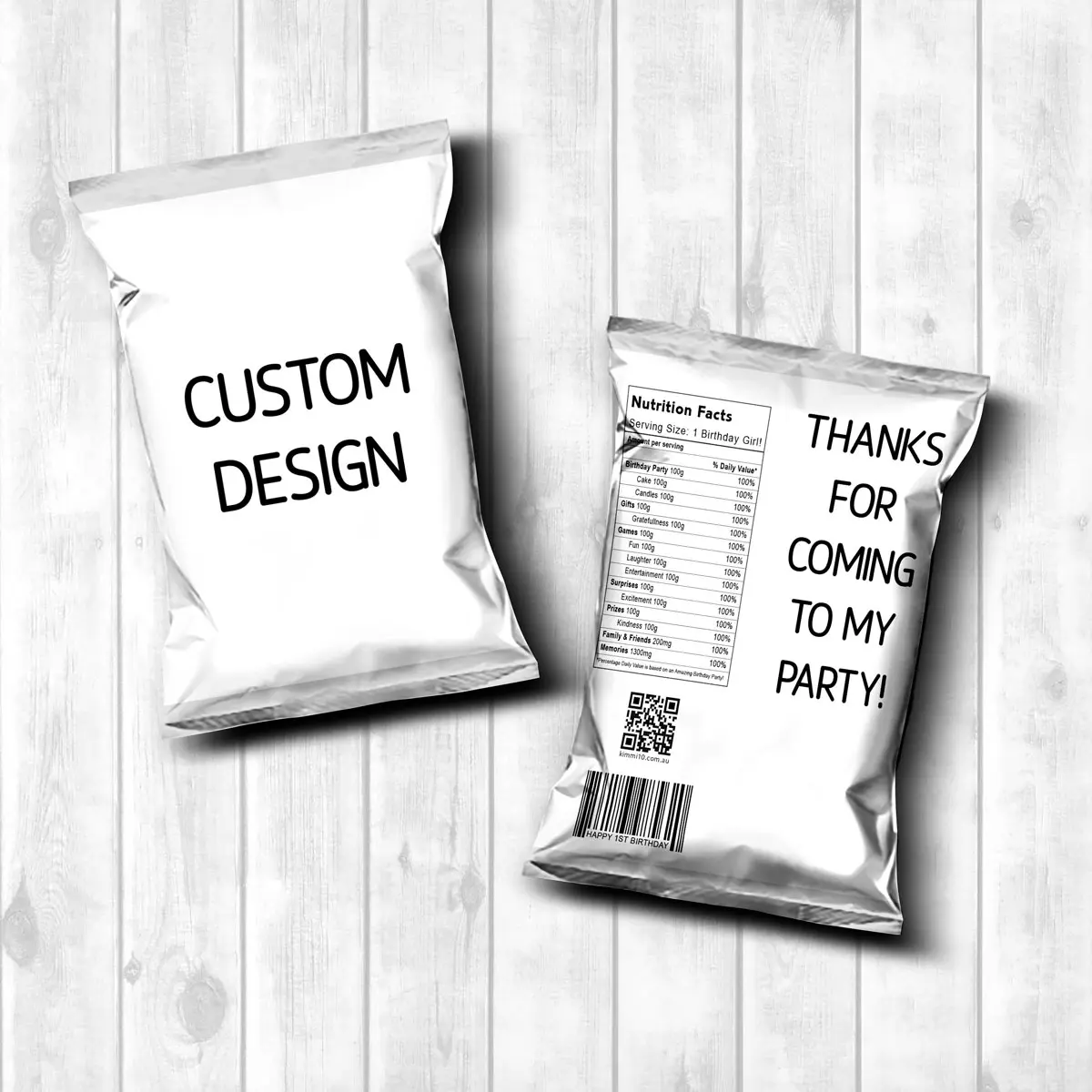 25 Customizable Chips Bags, Office Stationery & Gift Wrapping Supplies for Computers & Office Use