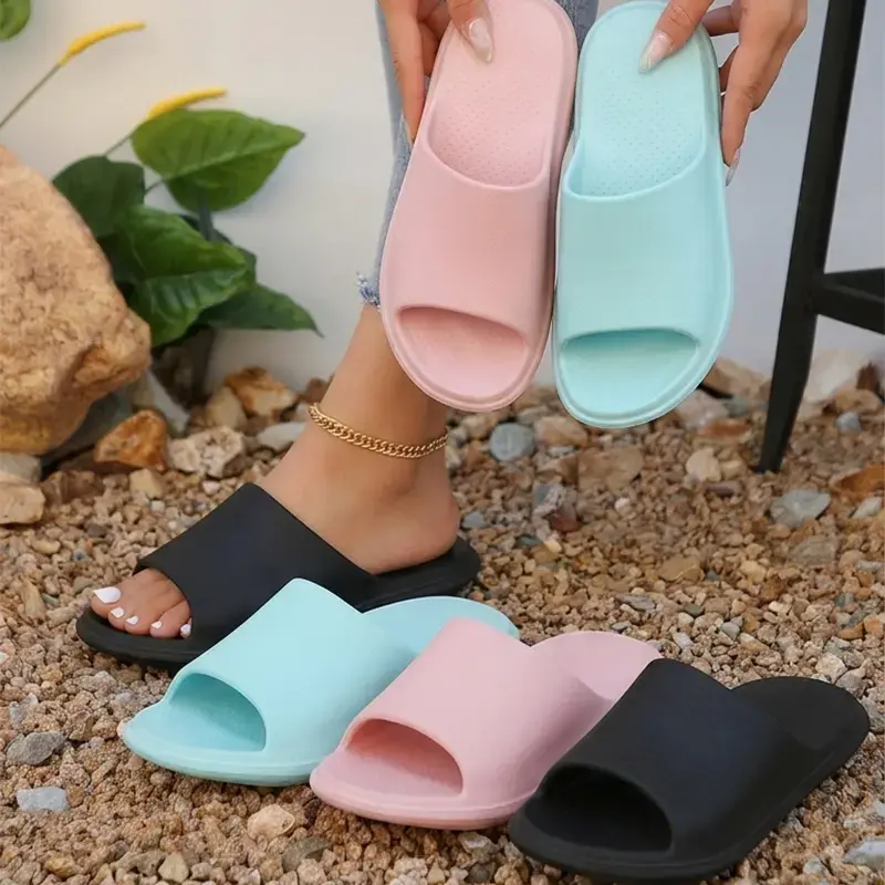 Pillow Slides, Unisex Casual Slip On EVA Slippers with Thick Sole, Non-Slip & Quick-Drying, Comfortable Footwear for All Seasons, Indoor, Outdoor & Wedding, Business, Slides For Women, Eva Upper