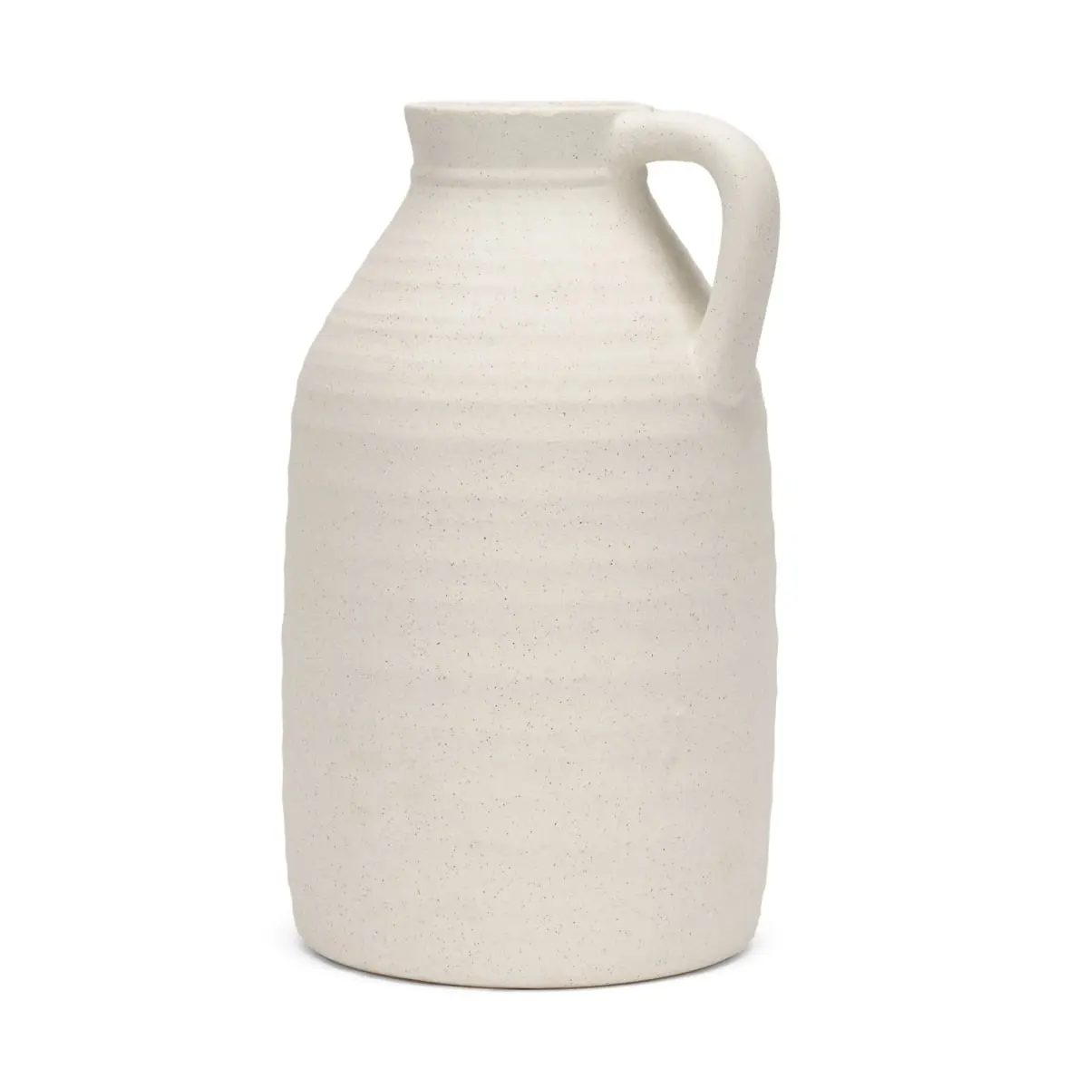 360 stand Modern 15-in. Light Cream Ceramic Decorative Flower Vase, Floral Home Decor Jug Table Holder, Ideal Centerpiece & Gift (Model 608355), Home Decor Vase, Urn, Rustic