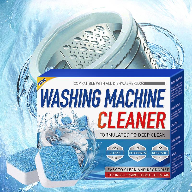 12/24pcs Washing Machine Cleaner Descaler 12 Pack - Deep Cleaning Tablets For HE Front Loader & Top Load Washer, Septic Safe Eco-Friendly Deodorizer, Clean Inside Drum And Laundry Tub Seal - 12 Month Supply Multifunction Strong Deodorization