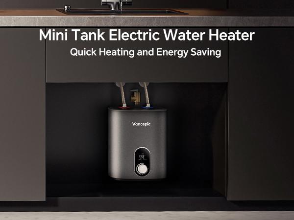 Gen II Vancepic 2.5-Gallon Electric Mini-Tank Water Heater, 120V, 1440W Instant Hot Water for Point-of-Use, Quick and Easy Installation, Compact Under-Sink or RV Design, Floor Mounting