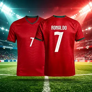 2026 Portugal Home And Away Red Green And Black 7# Cristiano Ronaldo Short And Long Sleeve Soccer Jersey Fans Version