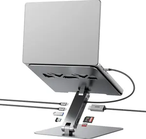 BENFEI Laptop Stand with USB C 7in1 Docking Station,HDMI 4K@60Hz,1*SD 1*Micro SD,100W Power Delivery,10Gbps 1*USB C 3.2 and 2*USB A 3.2 Compatible with MacBook Pro/Air, iPad Pro, XPS, Thinkpad