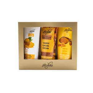 Reshma Beauty Turmeric Gold Gift Set- Face Wash, Scrub & Lotion-Hydrate Set Gift Skincare Skin Repair