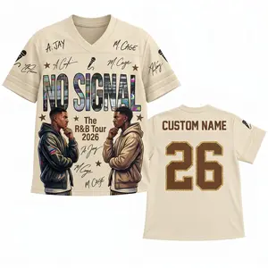 CUSTOM NAME Custom Name Number Music Tour Style Jersey Shirt 3D Printed Graphic Unisex Oversized Tee Streetwear Concert Outfit Gift Idea