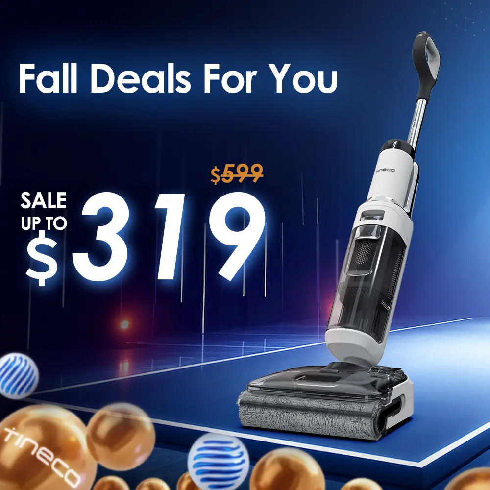 Tineco Floor ONE STRETCH S6 Wet Dry Vacuum Cleaner, 180°Lay-flat, 5.1 inch Compact Design,158℉ Flashdry Self-Cleaning in 5min, Long Runtime, Dual-Side