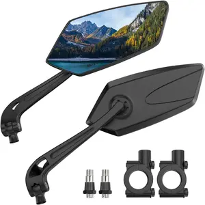 2 Pack  Mirrors, eBike Mirrors for Handlebars, 360? Adjustable Safety  Rear View Mirrors, Scratch Resistant Glass Lens,  Universal Fit Accessories