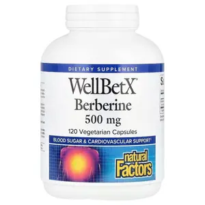 Natural Factors, WellBetX, Berberine, 500 mg, 120 Vegetarian Capsules