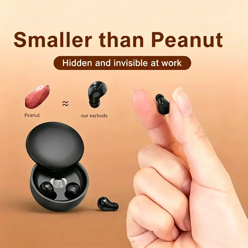 SK26 Invisible Earbuds – Chargeable Electronic Headphones for Side Sleepers, Mini Bluetooth Headset with Type-C Charging Case, 24H Playtime, Crisp Calls, Noise Blocking, Wireless Audio for Android/iOS, PC/Laptop