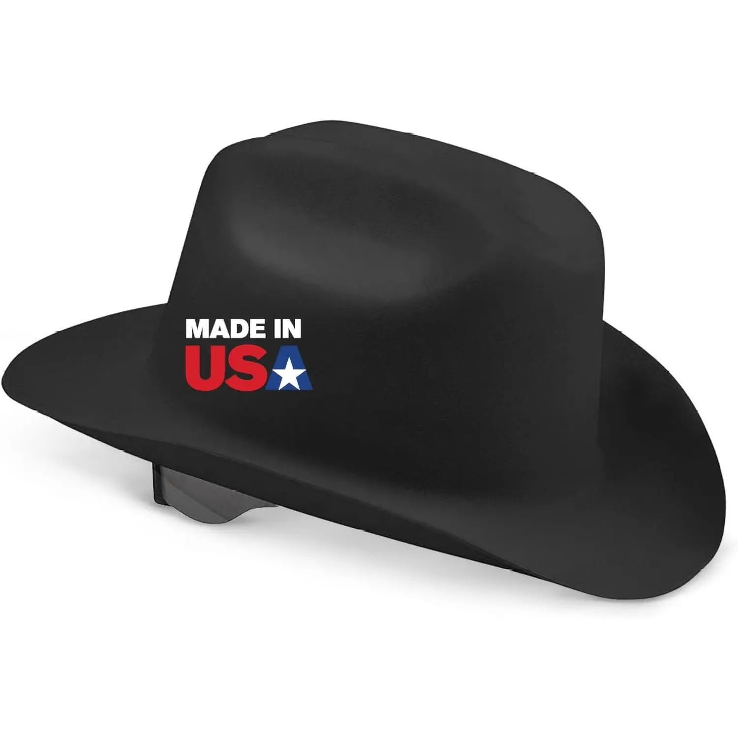 USA-Made Non-Vented Cowboy-Style Full Brim Construction Hard Hat, Safety Gear with 4-Point Ratchet Suspension, 6.5"-8" Molded from HDPE, Lightweight Sun Shade - ANSI Z89.1 Class E, OSHA Compliant for Workers, Perfect Fit