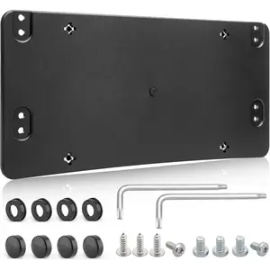 Rear License Plate Bracket Fit for 2008-2023 Replace for Tail Bumper Car Tag Holder Frame Replace OE1698170211 A0008101711 w/Mounting Screws Wrench