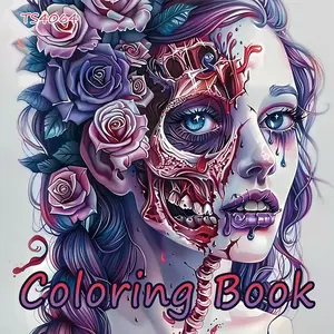 Coloring Book, 30 Sheets 8.3x 8.3inch DIY Painting Book, DIY Painting Supplies for Teenager, Adult Stress Relief, Holiday Gift