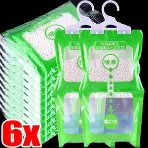 6/3/1Pcs Moisture Absorber Hanging Bag Home Bedroom Wardrobe Anti Damp Mildew Drying Bag Home Closet Dehumidifier Humidity Packs Repellent Hangable
