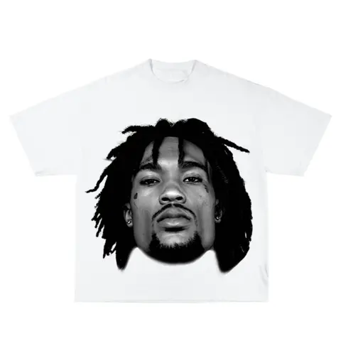 Hunxho Inspired Vintage Graphic T-shirt Heavy Cotton Tee Basketball 90 s Styled Shirt Hiphop Vibes Y2K Aesthetic Throwback Classic Big Face Celebrity Tee