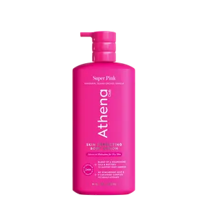 Super Pink - Athena Club Skin Perfecting Body Lotion | 24-Hour Hydration | Fast-Absorbing | Strengthens Skin | Dermatologist Tested
