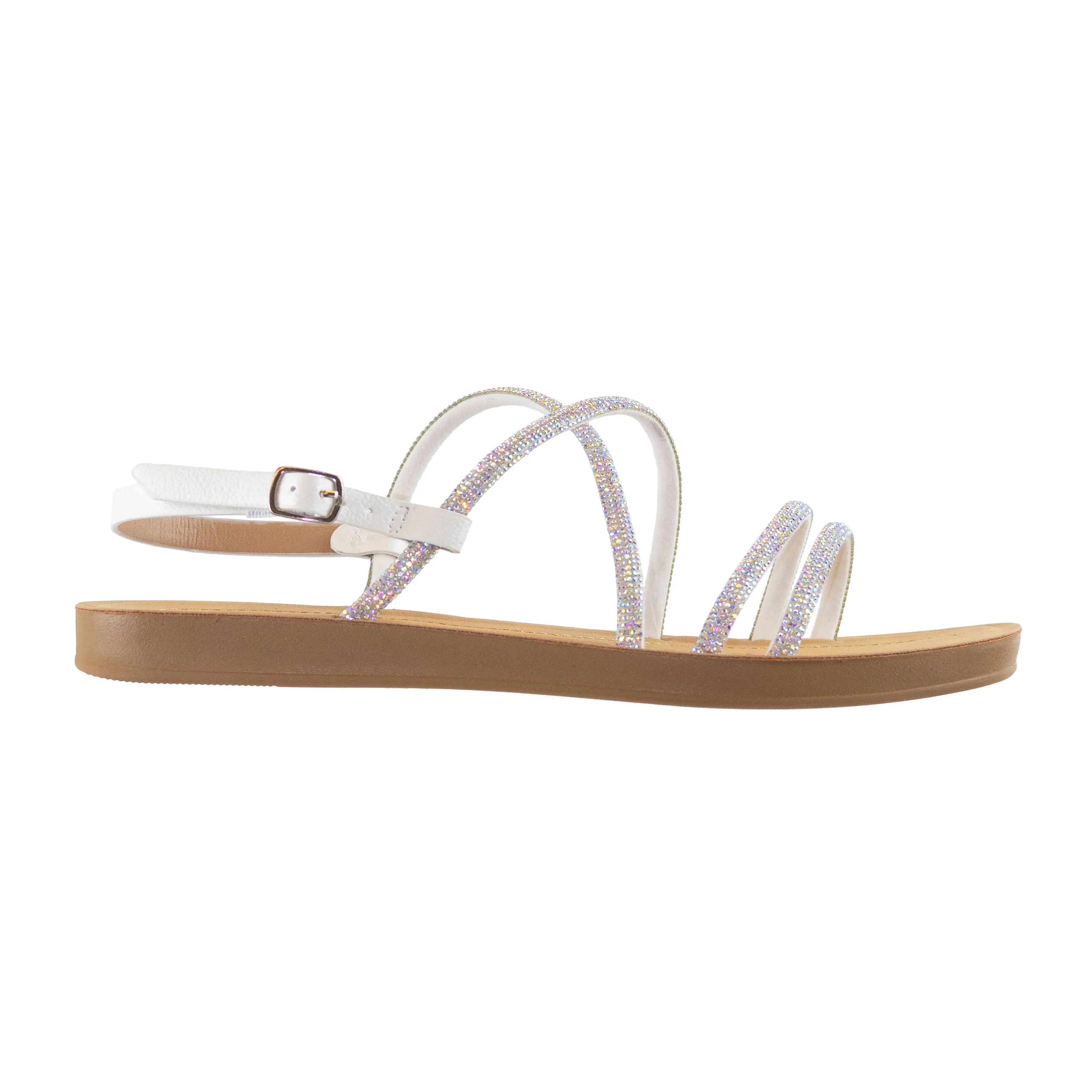 Centaurus - Slingback Sandals with Rhinestone Straps, Padded Insole for Comfort, Stylish & Glamorous for Summer Events