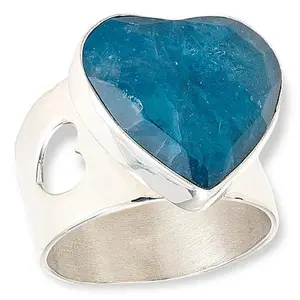 Mine Finds by Jay King Sterling Silver Blue Apatite Heart Ring