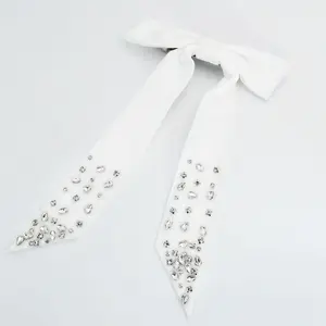 White Jeweled Bow