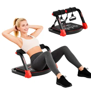 Portable Foldable Core Trainer, Adjustable Resistance Abdominal Workout Machine, Beginner Friendly Home Gym Sit-Up Fitness Equipment, Space Saving for Small Spaces