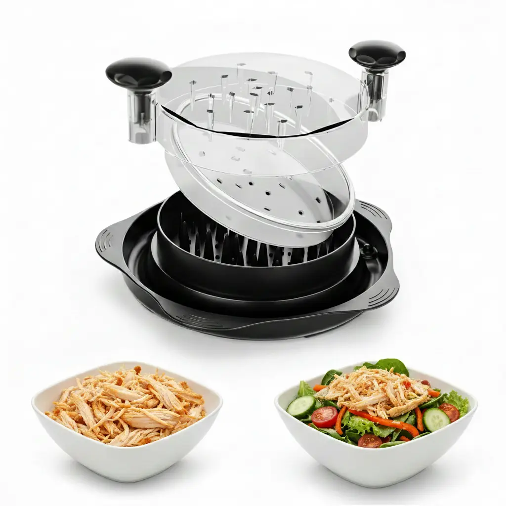 Chicken Shredder with Non-Slip Base | Upgraded Meat Shredder for Chicken, Beef and Pulled Pork | BPA-Free Dishwasher Safe Kitchen Tool Utensils