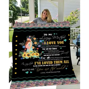 To My Mom To The World You May Be Just A Mother Fleece Blanket, Mother s Day Greetings, Mother s Day To Mom,, 50x60in Fleece Blanket