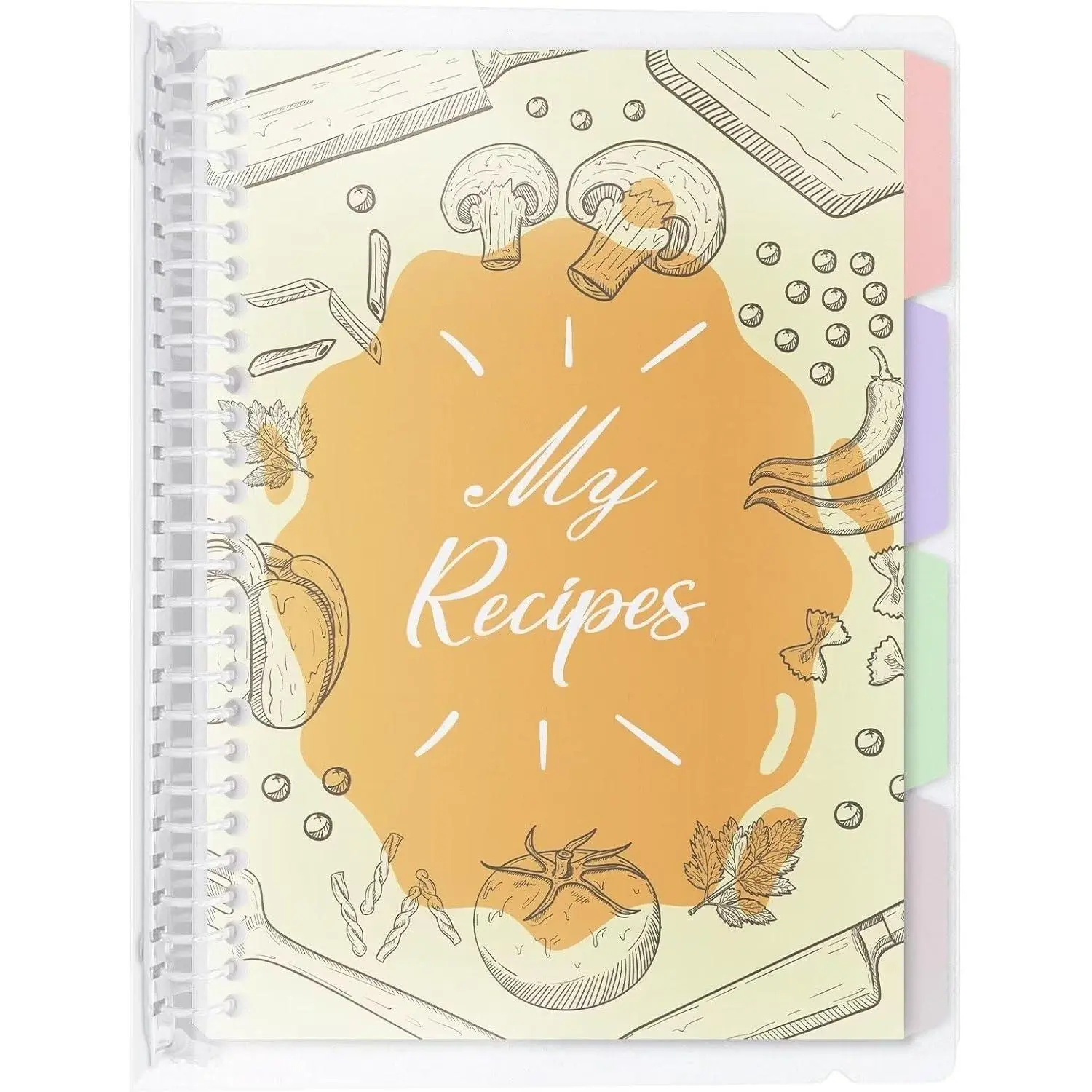 Blank Recipe Book to Write in Your Own Recipes, 8.5" x 11" Removable Hardcover Family Recipe Binder with Dividers, Customized Personal Recipe Book Hold 140 Recipes (Jasmine)