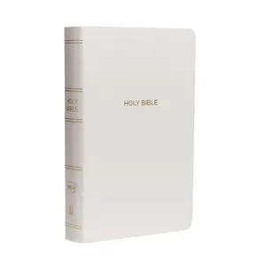 NKJV, Gift and Award Bible, Leather-Look, White, Red Letter Edition -- Thomas Nelson - Bible