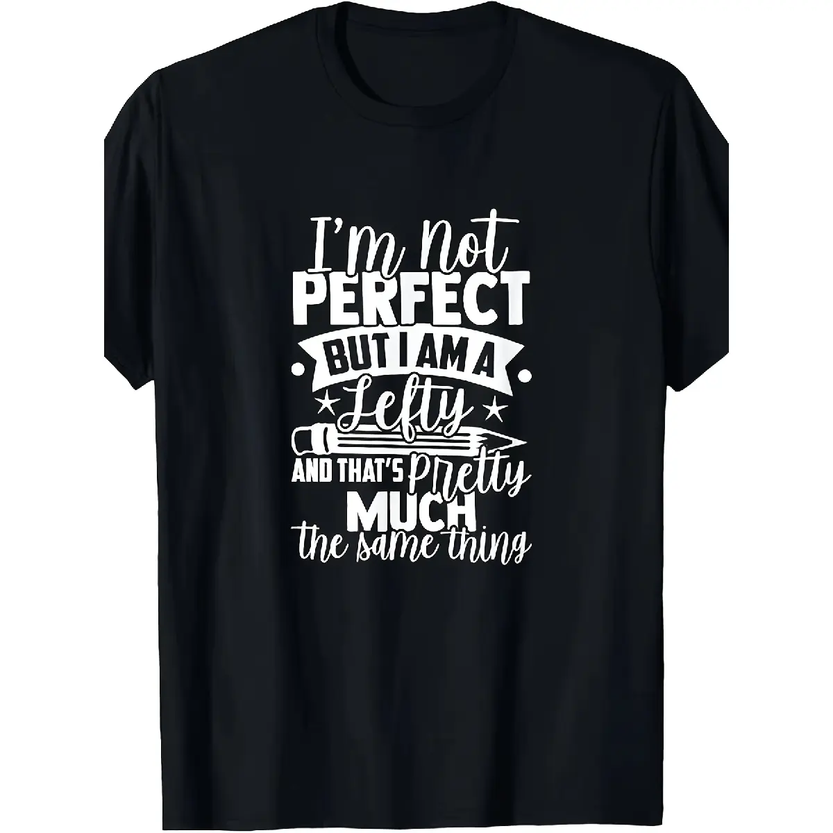 Men's S&S Short-Sleeve Oversize Graphic Streetwear T-Shirt, Lefty Saying Left-Handed Quote Design, Sizes L-XL