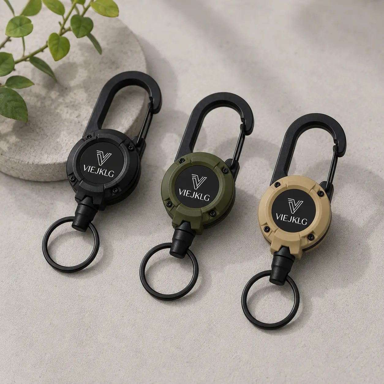 New multifunctional automatic rebound easy to pull keychain, thickened tensile steel wire rope buckle, camping road, hiking, portable EDC hanging buckle accessories