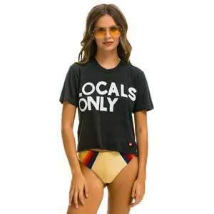 LOCALS ONLY BOYFRIEND TEE - CHARCOAL