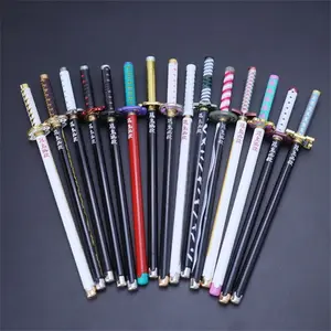 Japan Anime Demon Model Gel Pen Sword 0.5mm Black Refill Cosplay Prop Kid Student Gift Slayer Weapon Sword