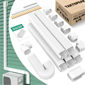 Lineset Cover 4 Inch 19.5 Ft: Line Set Cover for Mini Split Air Conditioner Central AC HVAC -  Decorative DIY Line  Wall Sleeve for Outdoor Minisplit