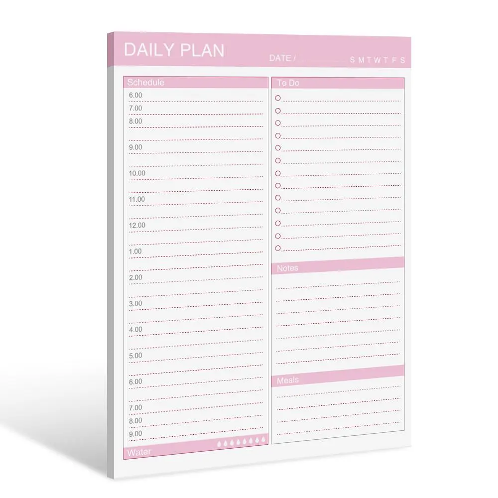 Daily Planner Notebook, 52 Pages To Do List Notebook, Hourly Planner, Day Planner, List Productivity Organizer with Tasks Scheduled by Hours, Office Stationery & Supplies