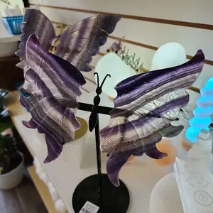 Fluorite  Butterfly Slabs on Stand