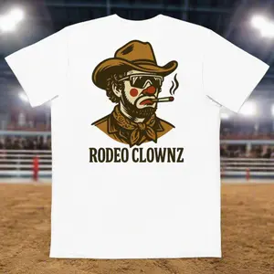 Rodeo Clownz Comfort Colors Frocket Unisex 100% Ring Spun Cotton Soft Breathable Garment Dyed Pocket T Shirt Menswear Athletic Casual Top