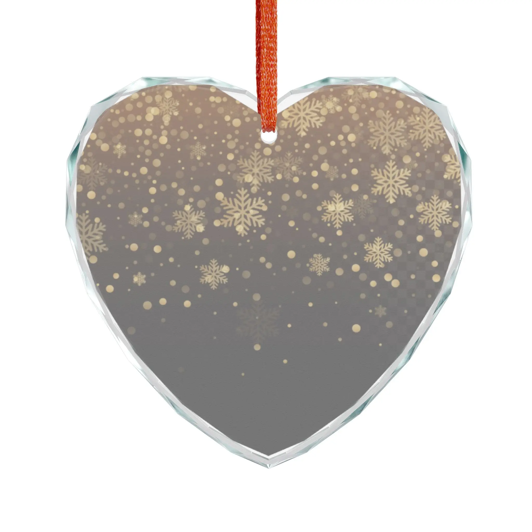 Elegant Snowflake Crystal Glass Ornament