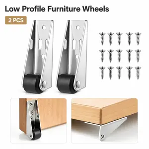 Vertical Track Roller Pulley Sliding Door Bottom Guide 2.91×2.68×0.83 Inch 1.23 Oz Nylon Roller Aluminum Holder Stable Door Limiter For Barn Door Cabinet Wardrobe Smooth Silent Sliding Spare Component