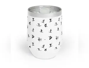 Sip in Style with Our Ski and Snowboard - Themed Stainless Steel Tumbler! Wine or Hot Chocolate Anyone? Drinkware Flasks Water Bottles Insulated Lid Drink Skiing Snowboarding Skier Snowboarder Christmas Gift