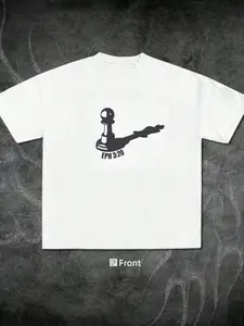 Men's Loose Fit Chess Pattern Print T-Shirt, Casual Daily Wear, Unisex, Young College Street Style, All Seasons