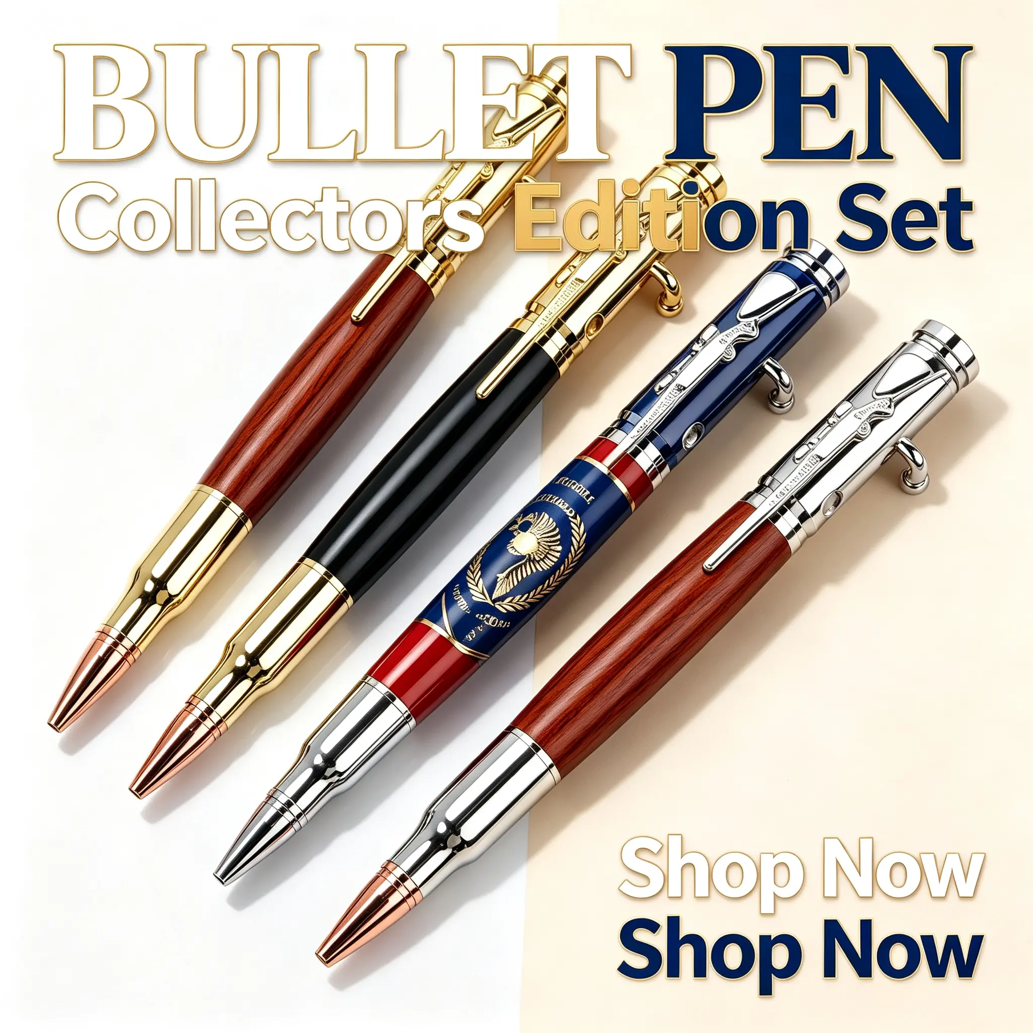 Handcrafted Bolt Action Bullet Pen – Solid Wood & Authentic Shell Casing, Unique Tactical-Style Ballpoint Pen with Smooth Writing, Vintage Design, Refillable EDC Pocket Pen, Collectible Writing Gift for Men, Dad & Outdoor Enthusiasts